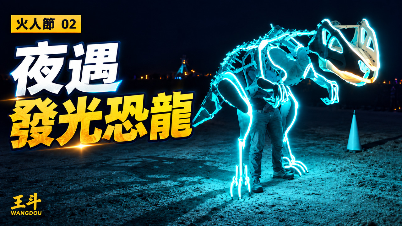 夜遇發光恐龍